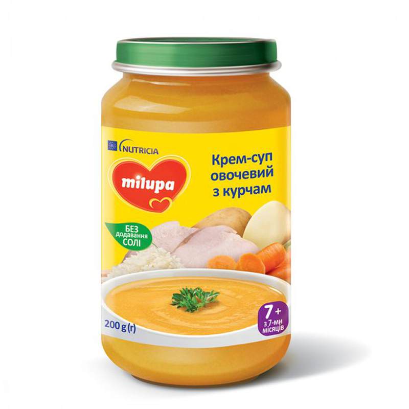 Пюре Мілупа овоч суп/курка 200г