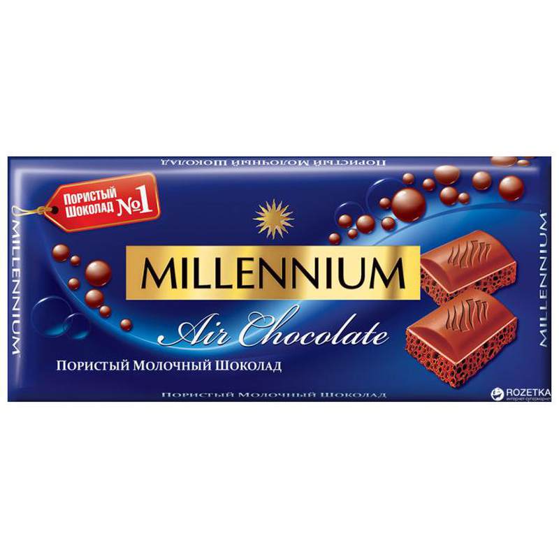 Шоколад Мілленіум пористий молочний 90/80г