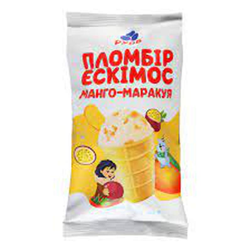 Морозиво Рудь Ескімос манго/маракуя ваф. стак. 80г