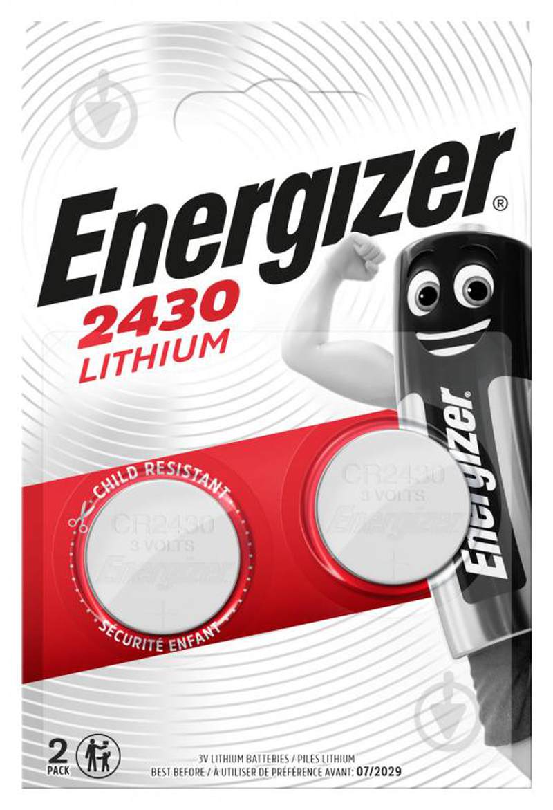 Батарейки Енерджайзер круглі 2430 за 1шт