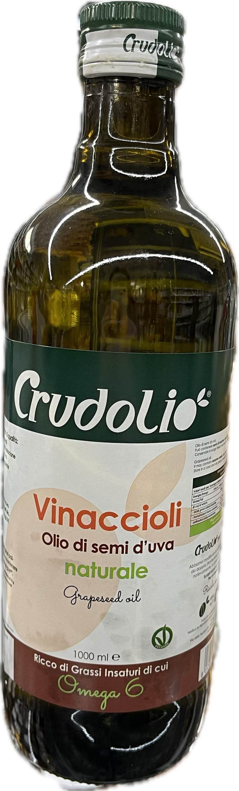 Олія з виноградних кісточок Грудоліо омега 6 1л /Італія