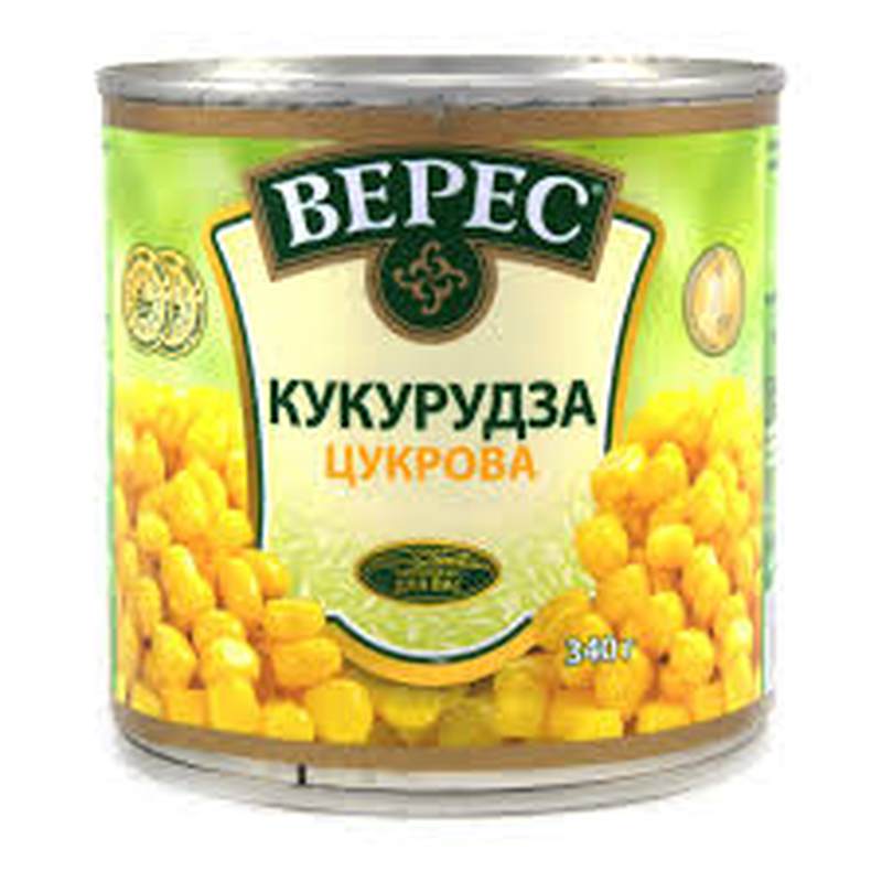 Кукурудза консервована Верес 340г ж/б