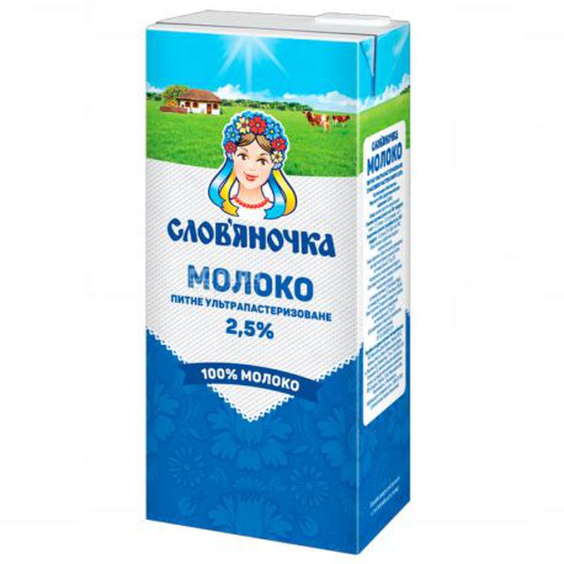 Молоко ультрапаст. 2,5% Словяночка 1л
