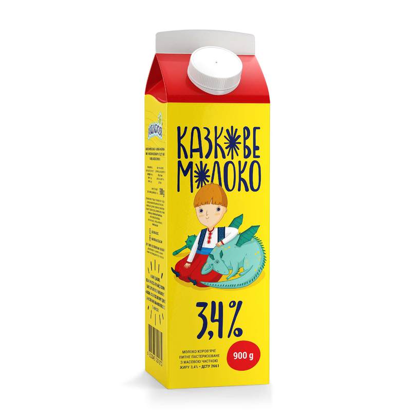 Молоко Молокія Казкове ПП 3,2% 870г