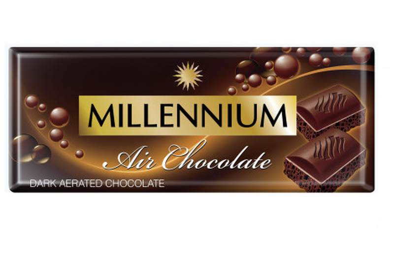 Шоколад Мілленіум пористий чорний 80г