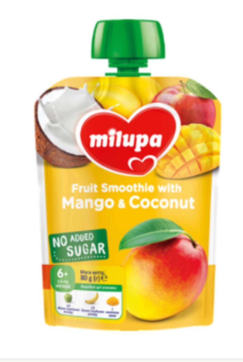 Пюре Мілупа манго/кокос 80г пауч
