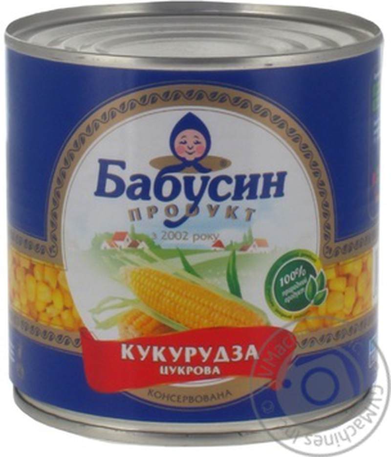 Кукурудза консервована Бабусин продукт 340г ж/б