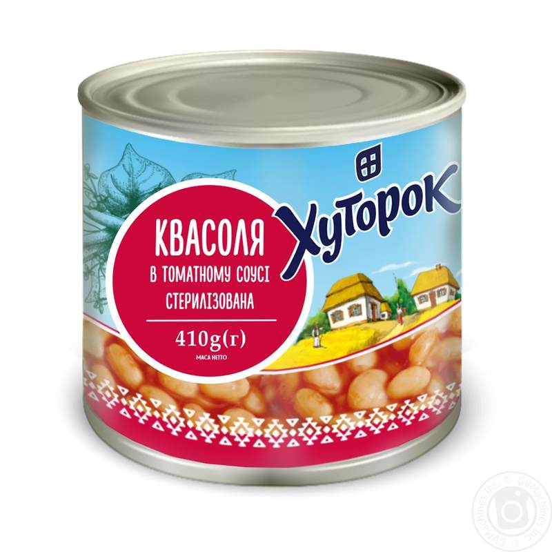 Квасоля Хуторок в том. соусі 410г ж/б