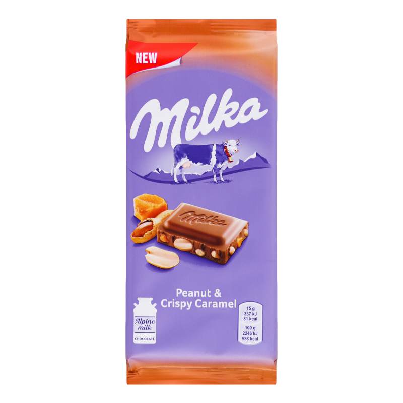 Шоколад Мілка карамель/арахіс 90г